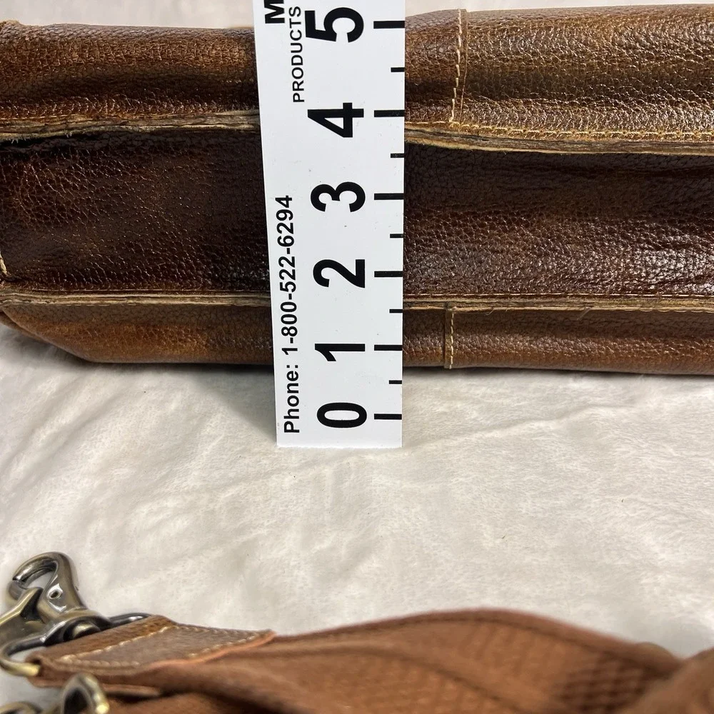 AmeriLeather Classical Leather Organizer Briefcase Bag Travel Business Strap